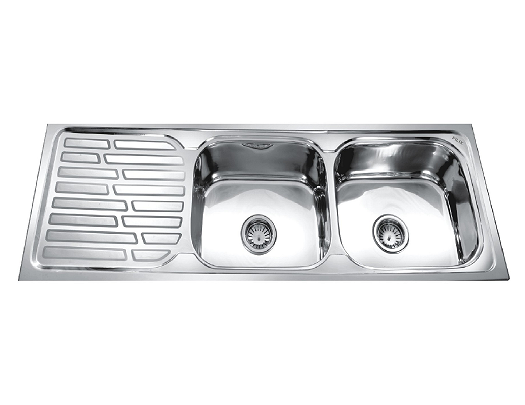filix Double Bowl With Drain Board Sink